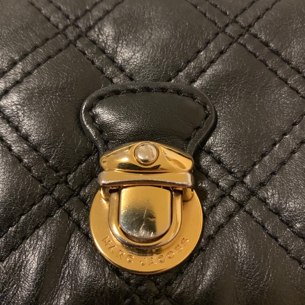 Authentic Marc Jacobs Eugene Quilted Black Clutch - Picture 7 of 8